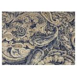 King Duvet Cover with Insert & 2 Pillow Shams - Paisley Navy Print
