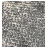 Threshold King Size Bedspread & Pillow Sham - Gray Velvet Quilted