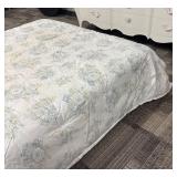 Simply Shabby Chic King Comforter - Floral Blue Rose Print