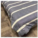 Tommy Hilfiger Queen Striped Duvet Cover - Denim Blue with White Stripes