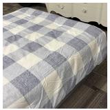 Tommy Hilfiger Queen Comforter - Light Blue & White Checkered Pattern
