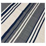 Nautica Twin Bedspread with Pillow Sham - Striped Navy, White & Gray