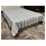 Nautica Queen Comforter Stripe Pattern - Gray, Blue & White Stripes