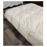Full/Queen Comforter - White Quilted Box-Stitch