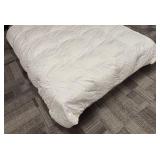 Full/Queen Comforter - White Quilted Box-Stitch