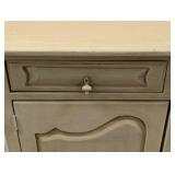 Cream Wood Console Cabinet - 2 Drawers & 2 Doors - 40.5 W x 11 D x 37 H