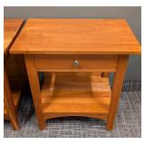 Nichols & Stone Wood Side Tables Pair - 26W x 17D x 27H