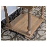 Wood Side Table - 28 in W x 24 in D x 24 in H