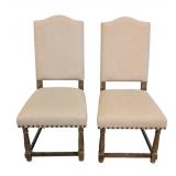 Coaster Fine Furniture 106082 Pair Upholstered Side Chairs - Nailhead Trim, 20W x 21D x 18H Seat, 42H Back
