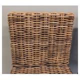 Safavieh Tobie Rattan Bar Stools Pair - 18W x 17D, Seat 30H, Back 42H