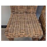 Safavieh Tobie Rattan Bar Stools Pair - 18W x 17D, Seat 30H, Back 42H