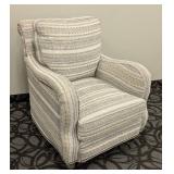 Sam Moore for Hooker Armchair - Striped Upholstery, 30 in W x 32 in D x 36 in H