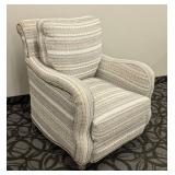 Sam Moore for Hooker Armchair - Striped Upholstery, 30 in W x 32 in D x 36 in H