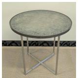 Room & Board Round Glass Top Accent Table RBRAMT27W - 27 in Dia, 26 in H