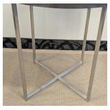 Room & Board Round Glass Top Accent Table RBRAMT27W - 27 in Dia, 26 in H