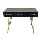 Black & Gold Console Table - 3-Drawer, 42 x 18 x 31 in