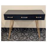 Black & Gold Console Table - 3-Drawer, 42 x 18 x 31 in