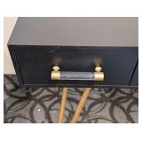 Black & Gold Console Table - 3-Drawer, 42 x 18 x 31 in