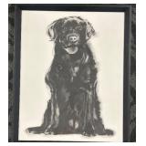 Framed Labrador Retriever Portrait - 17 x 21 in