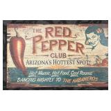 The Red Pepper Club Sign - 20x32 in Arizona Vintage Advertising