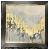 Framed Abstract Art Painting - 29 x 29 in
