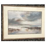 Framed Seascape Painting & Ocean Scene - 29 x 39 in