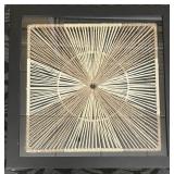 Rope Art Frame 30 x 30 Inches - Framed Wall Decor with Woven Rope Pattern