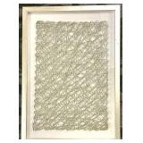 Framed Abstract Web of Threads, 16 x 23 in