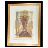 Quasar-11 Signed Print 26 x 34 in Framed Abstract Artwork