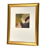 Framed Abstract Painting - Gold Frame - 27 x 36 in