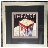 Theatre Popcorn Wall Art - Framed Print - 22 x 23 in