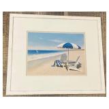 Beach Scene Print - Framed - 33 x 38 in