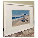 Beach Scene Print - Framed - 33 x 38 in