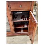 Winners Only 60-Inch Wide Wood Buffet Sideboard with Glass-Front Center Cabinets
