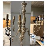 Antique 5-Light Chandelier with Distressed Patina - 31"