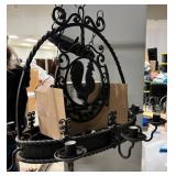 Rooster Medallion Chandelier -42 in W x 30 in H x 28 in D