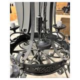 Black Wrought Iron 8-Light Chandelier - 26" x 20"
