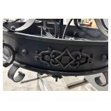 Black Wrought Iron 8-Light Chandelier - 26" x 20"