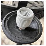 Black Wrought Iron 8-Light Chandelier - 26" x 20"