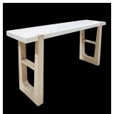 Faux Marble-Top Sideboard Table 60 in L x 16 in D x 30 in H