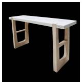 Faux Marble-Top Sideboard Table 60 in L x 16 in D x 30 in H