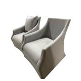 Pair of Used Outdoor Swivel Rocking Chairs - 30 x 36 overall, seat 29 x 28