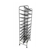 Metal Mesh Shoe Rack - 63 in Tall, 14 in W x 22 in D