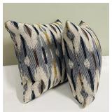 Ikat-Pattern Throw Pillows - 20 x 20 in Pair