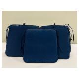 Navy Blue Outdoor Chair Pads 16x16 - (Lot of 3)
