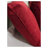 Red Outdoor/Indoor Accent Pillows - Red 22 x 27 in (Lot of 2)