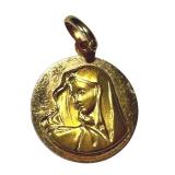 Vintage 18K Gold Virgin Mary Pendant