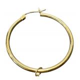 14K Gold Hoop Earrings with Removable Cross Charm