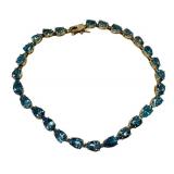 14K Gold Topaz Bracelet
