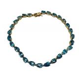 14K Gold Topaz Bracelet
